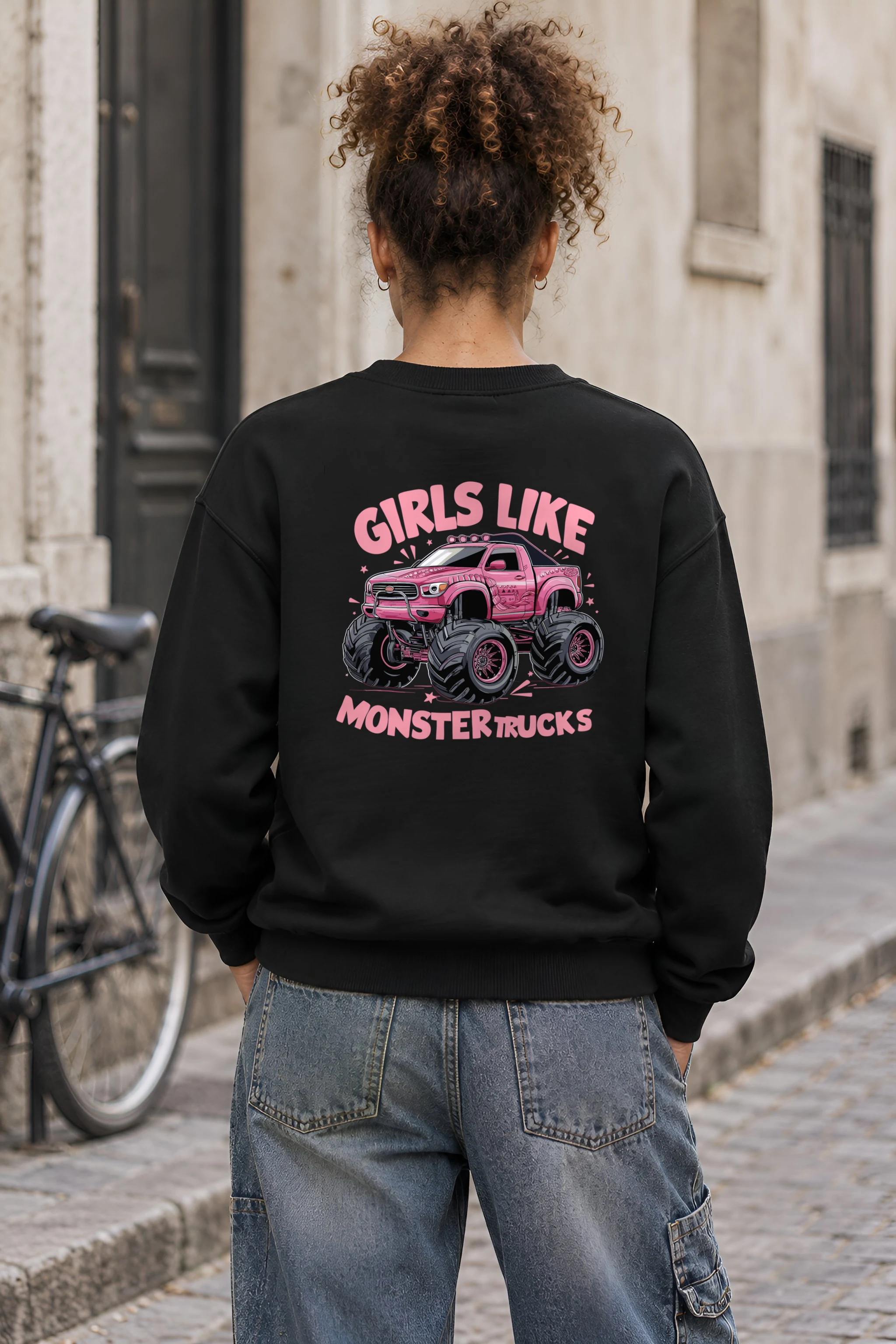 "Girls Like Monster Trucks" 1 Crewneck Sweatshirt