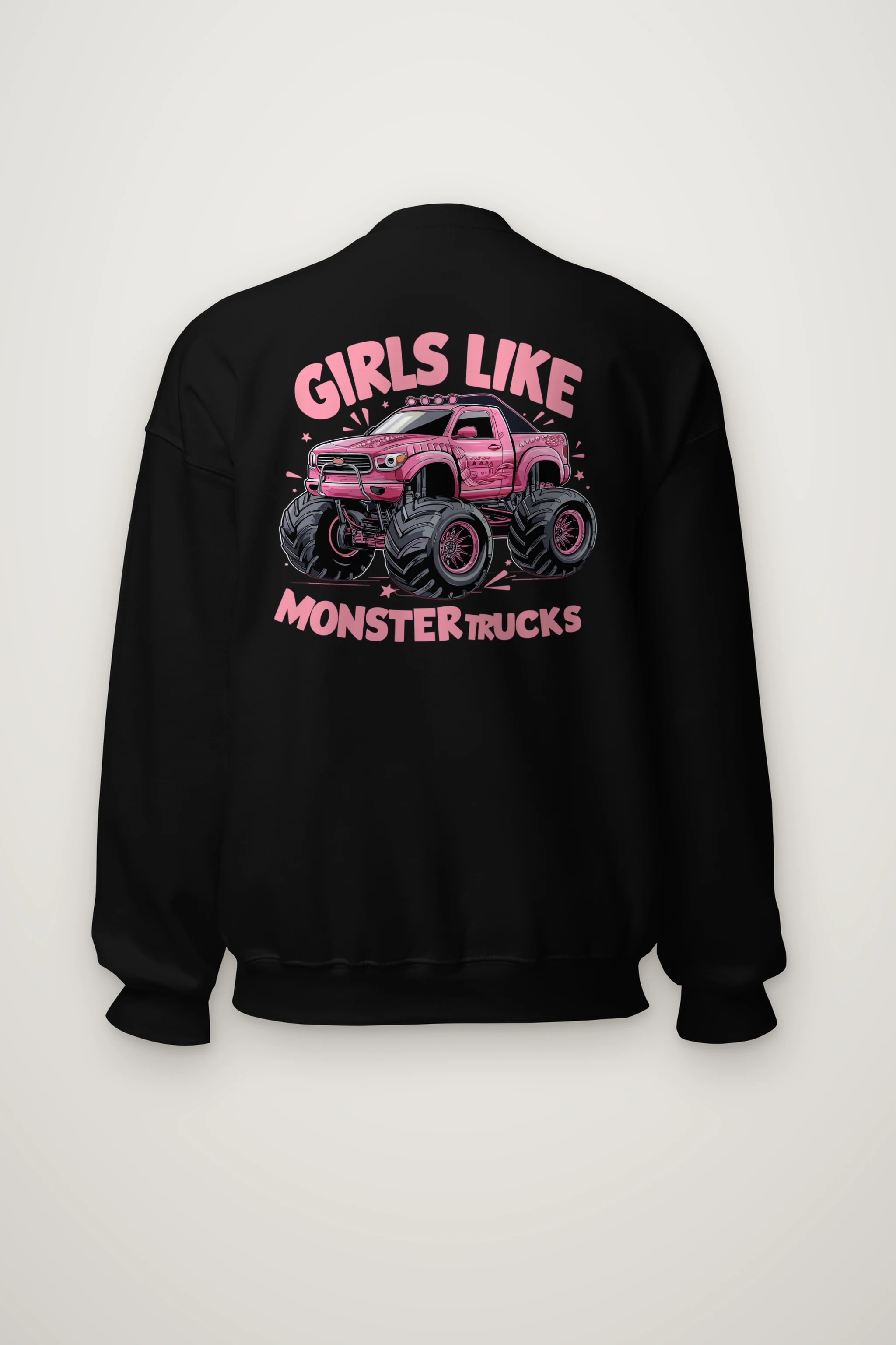 "Girls Like Monster Trucks" Heavy Blend Unisex Crewneck Sweatshirt