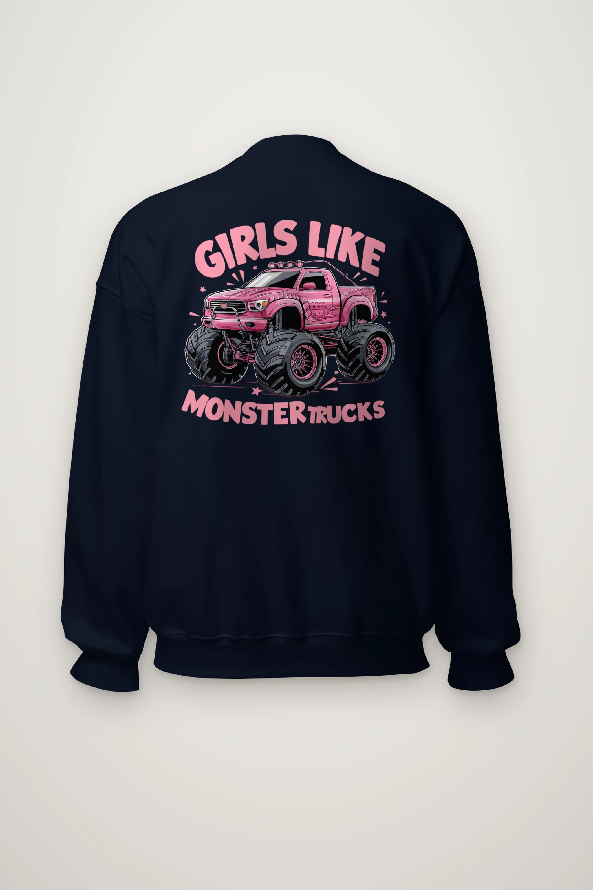"Girls Like Monster Trucks" Heavy Blend Unisex Crewneck Sweatshirt
