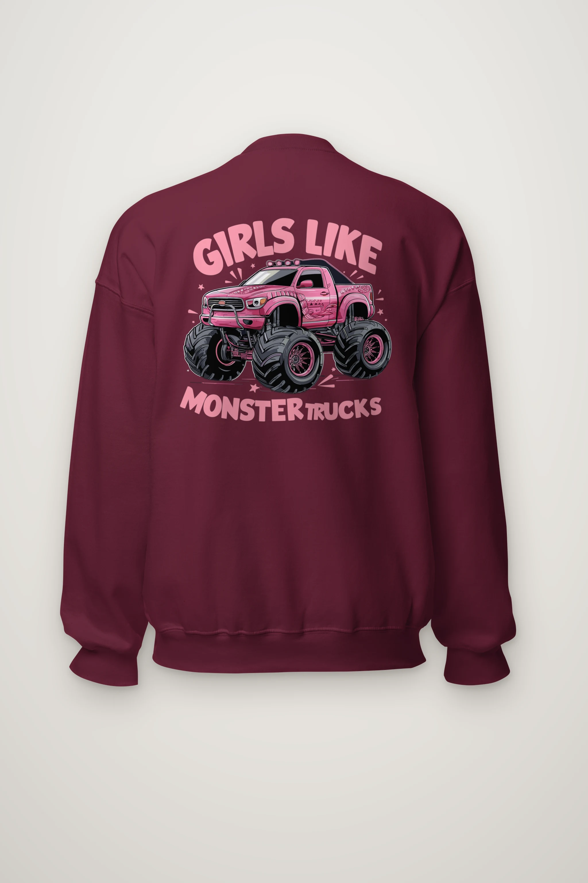 "Girls Like Monster Trucks" Heavy Blend Unisex Crewneck Sweatshirt