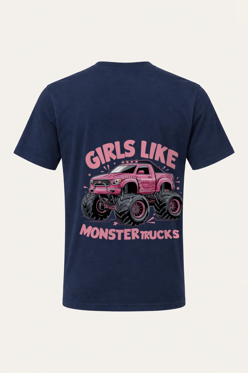 "Girls Like Monster Trucks" Heavyweight Unisex Crewneck T-shirt | Gildan 5000