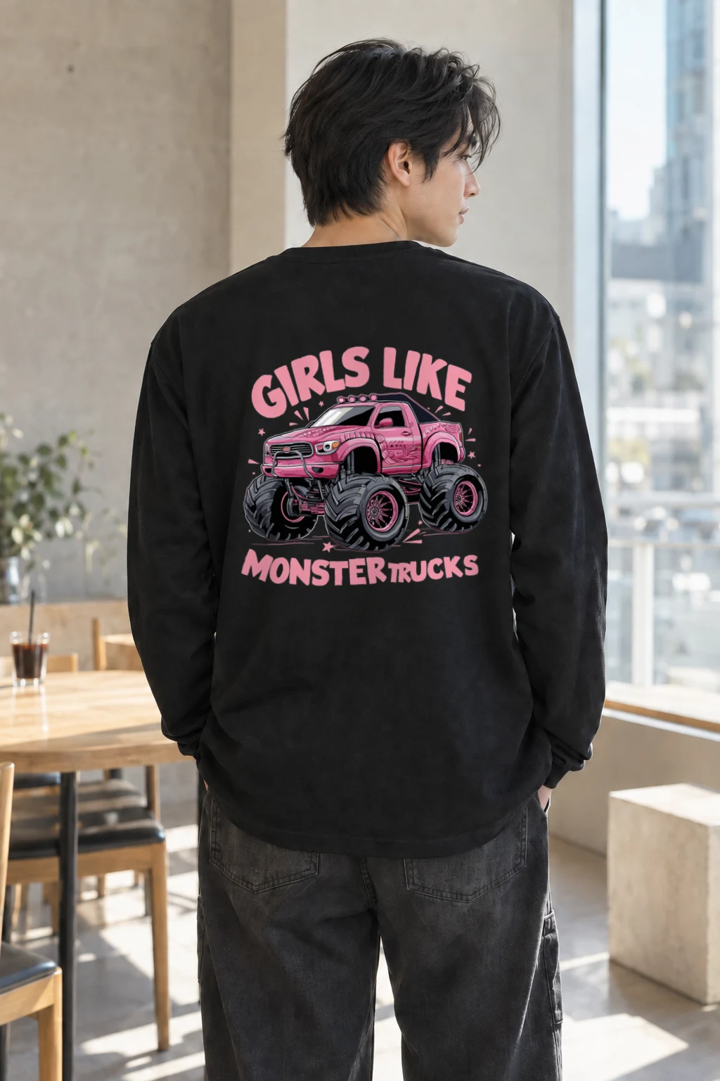 "Girls Like Monster Trucks" Unisex Longsleeve T-shirt | Gildan 2400