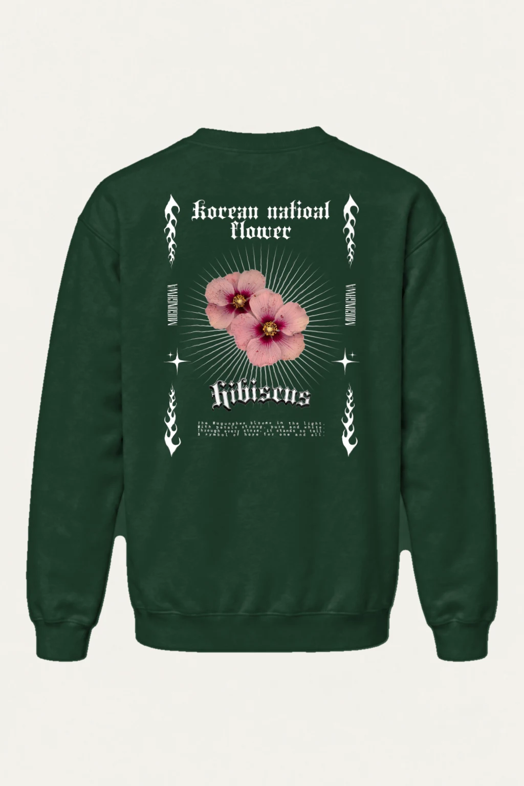 "Girls Power Hibiscus" Heavy Blend Unisex Crewneck Sweatshirt | Gildan 18000