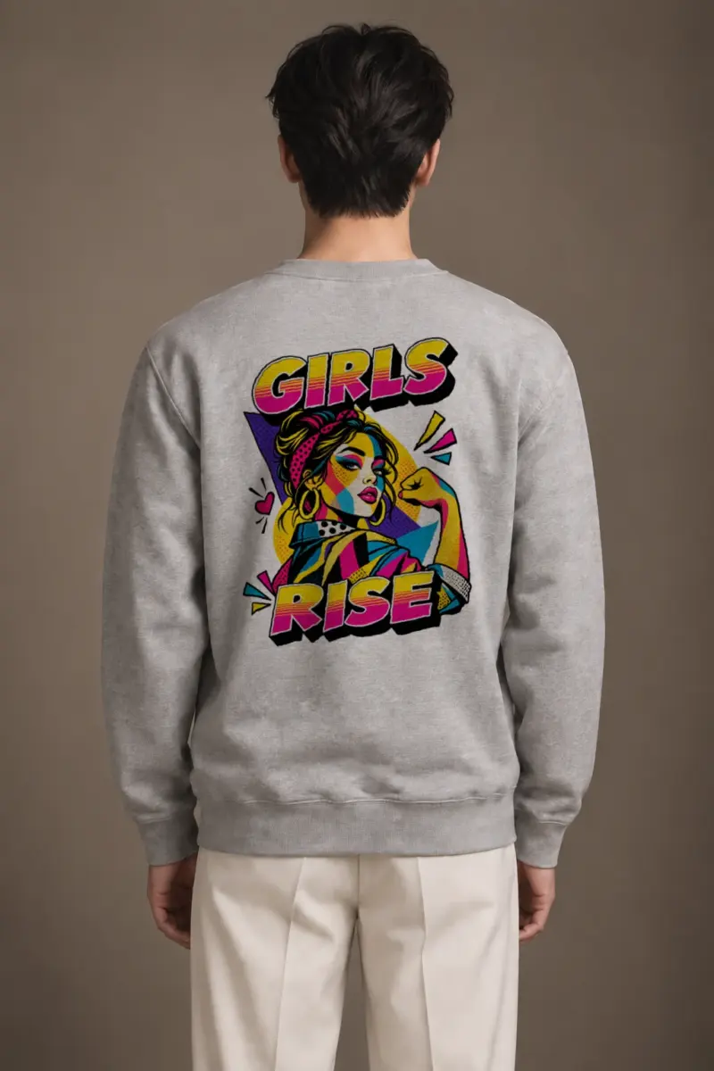 "Girls Rise" Heavy Blend Unisex Crewneck Sweatshirt | Gildan 18000