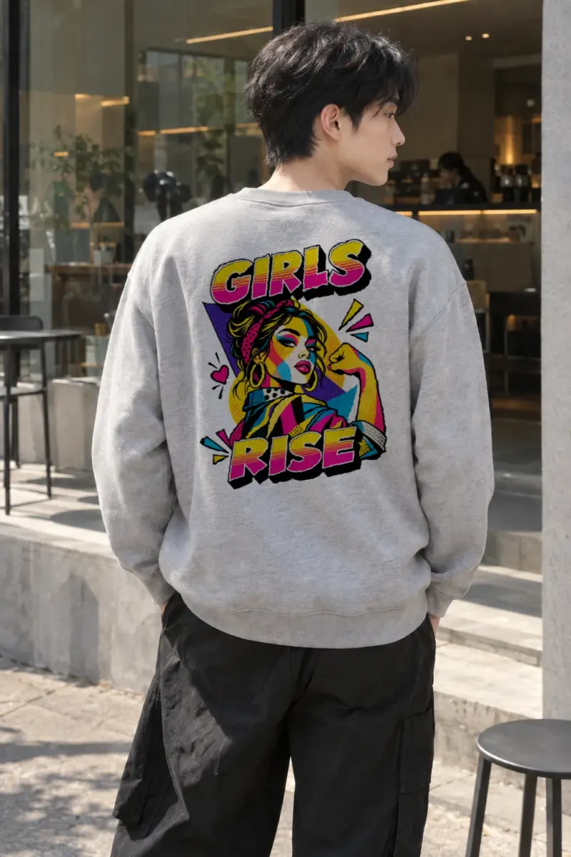 "Girls Rise" Heavy Blend Unisex Crewneck Sweatshirt | Gildan 18000