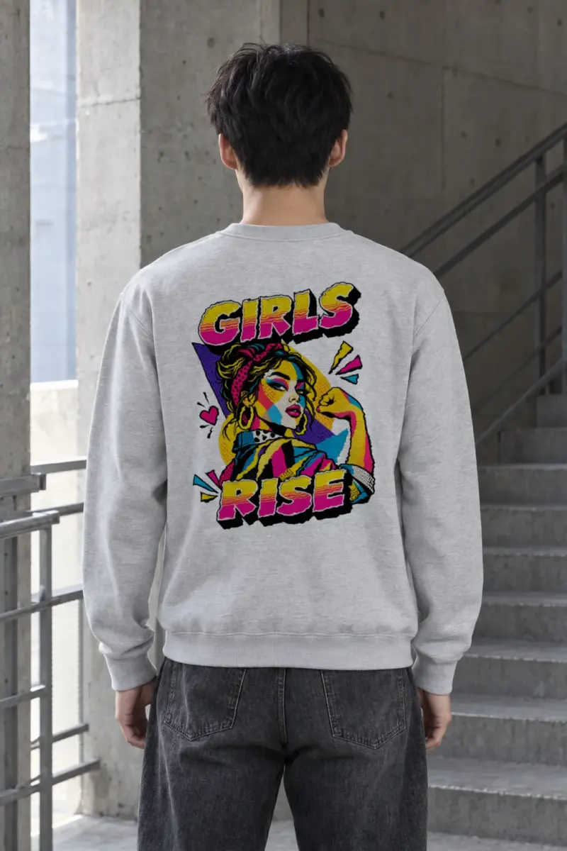 "Girls Rise" Heavy Blend Unisex Crewneck Sweatshirt