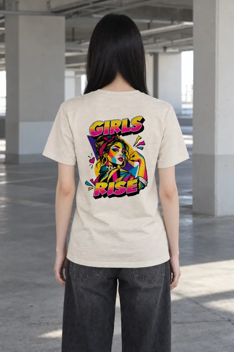 "Girls Rise" Heavyweight Unisex Crewneck T-shirt