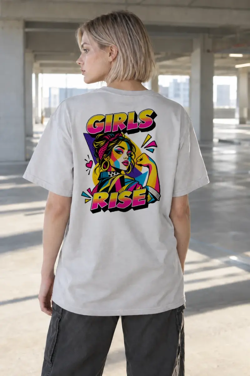 "Girls Rise" Heavyweight Unisex Crewneck T-shirt | Gildan 5000