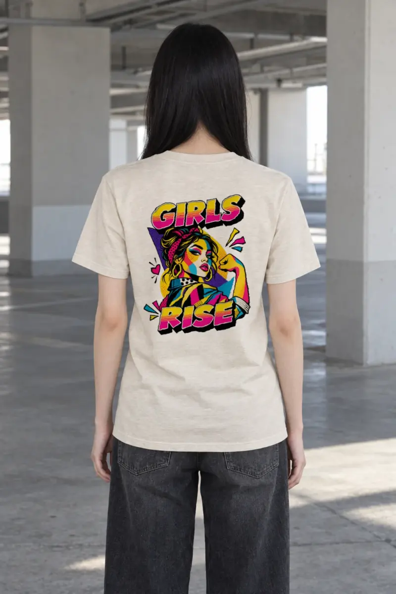 "Girls Rise" Heavyweight Unisex Crewneck T-shirt