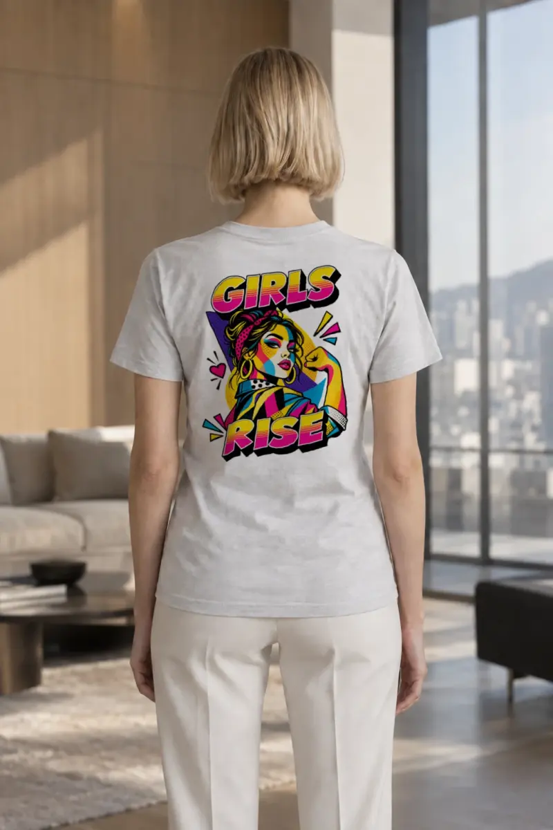 "Girls Rise" Heavyweight Unisex Crewneck T-shirt | Gildan 5000
