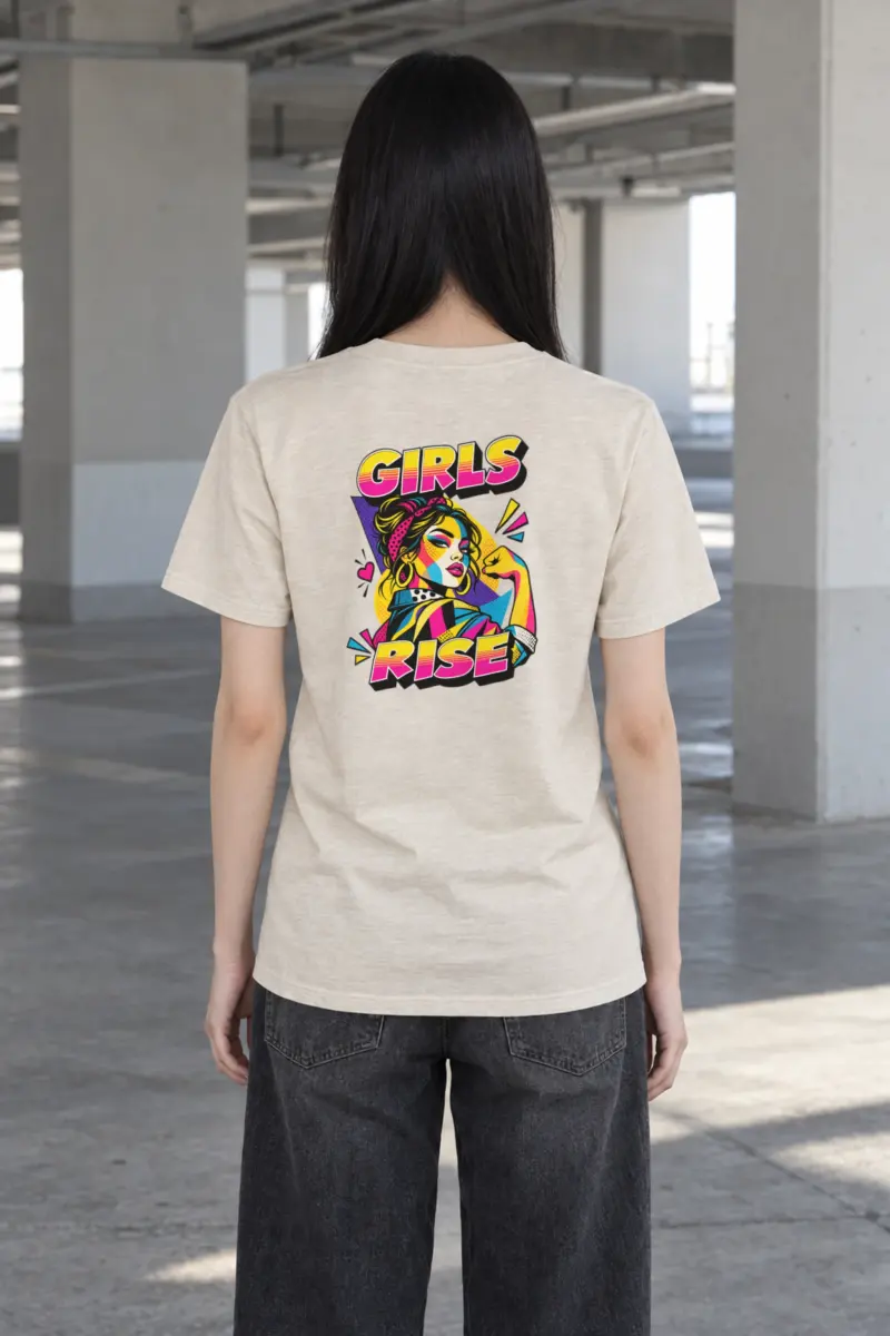 "Girls Rise" Heavyweight Unisex Crewneck T-shirt