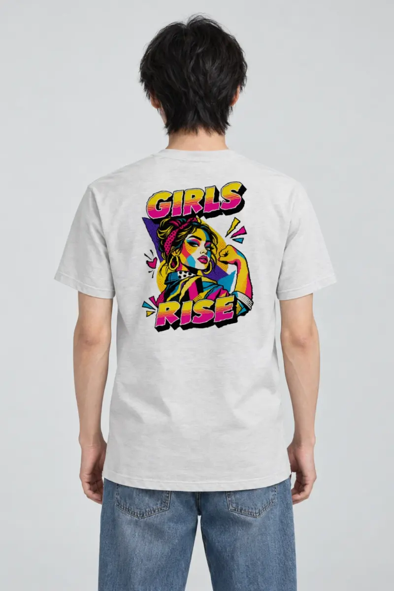 "Girls Rise" Heavyweight Unisex Crewneck T-shirt