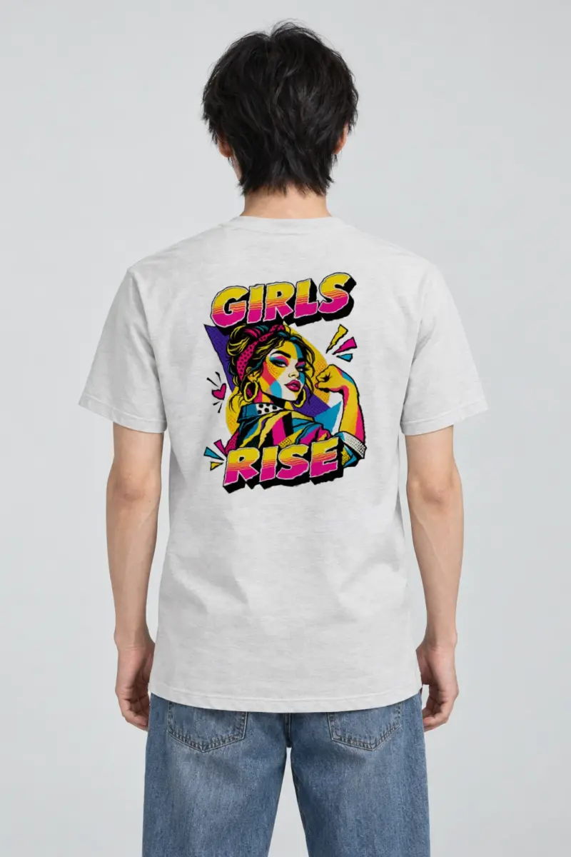 "Girls Rise" Heavyweight Unisex Crewneck T-shirt