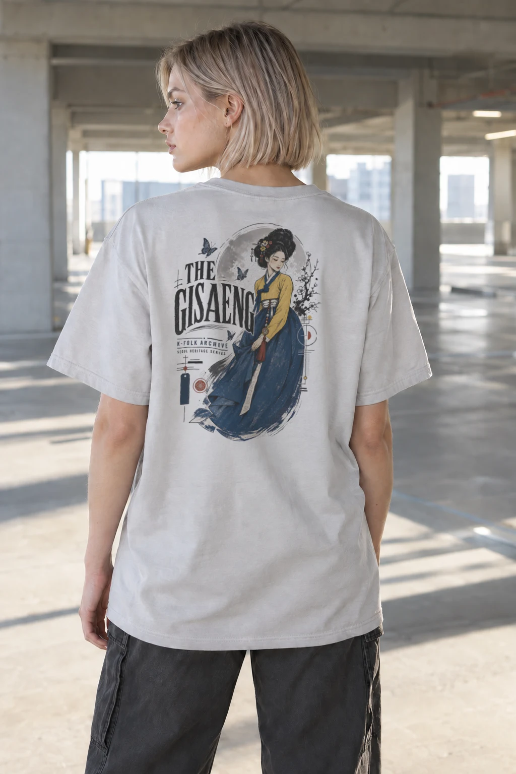 "Gisaeng Archive" Heavyweight Unisex Crewneck T-shirt | Gildan 5000