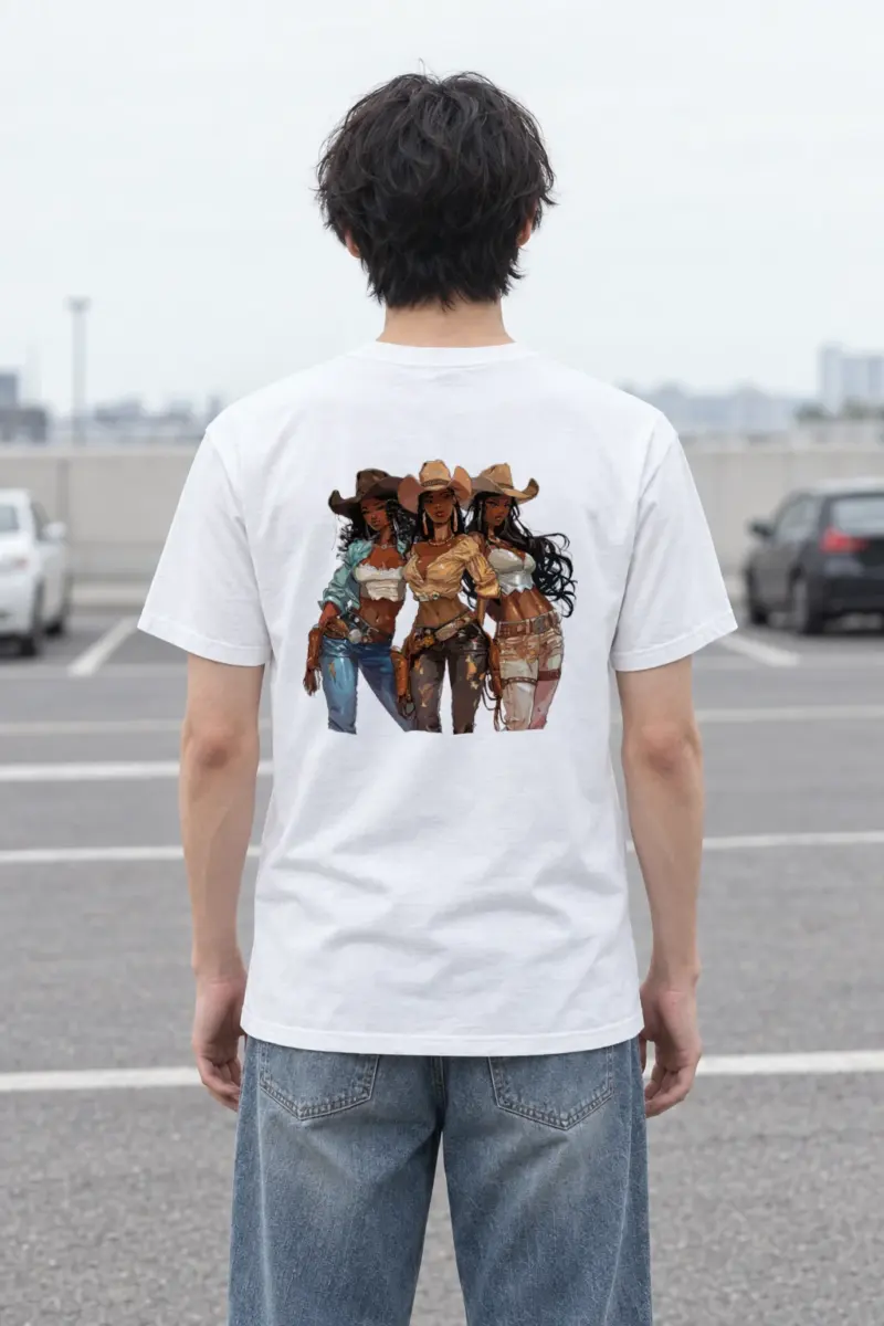 "Glam Cowgirl Trio" Heavyweight Unisex Crewneck T-shirt