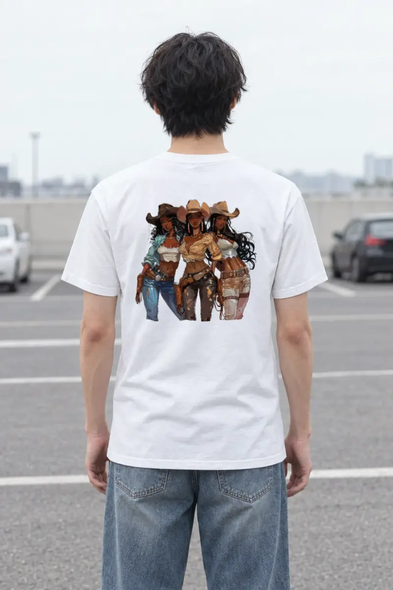 "Glam Cowgirl Trio" Heavyweight Unisex Crewneck T-shirt