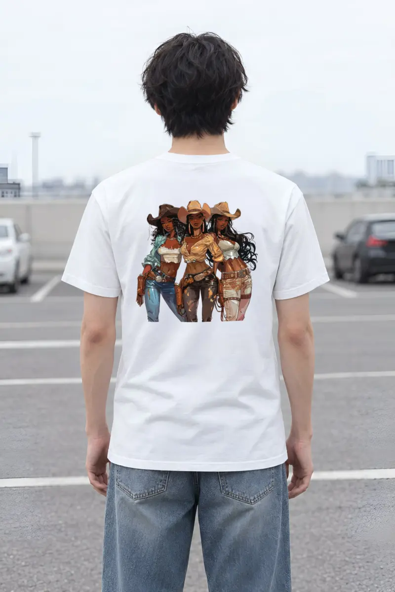 "Glam Cowgirl Trio" Heavyweight Unisex Crewneck T-shirt