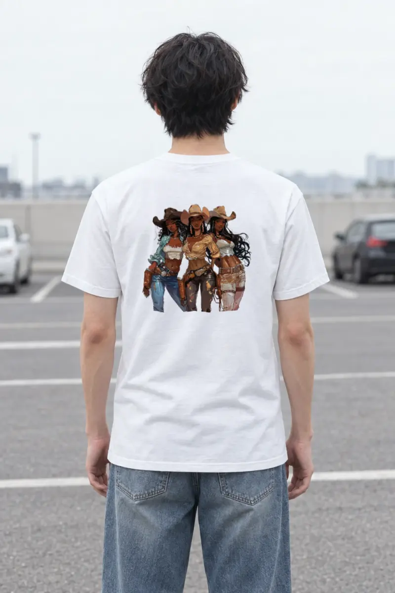 "Glam Cowgirl Trio" Heavyweight Unisex Crewneck T-shirt