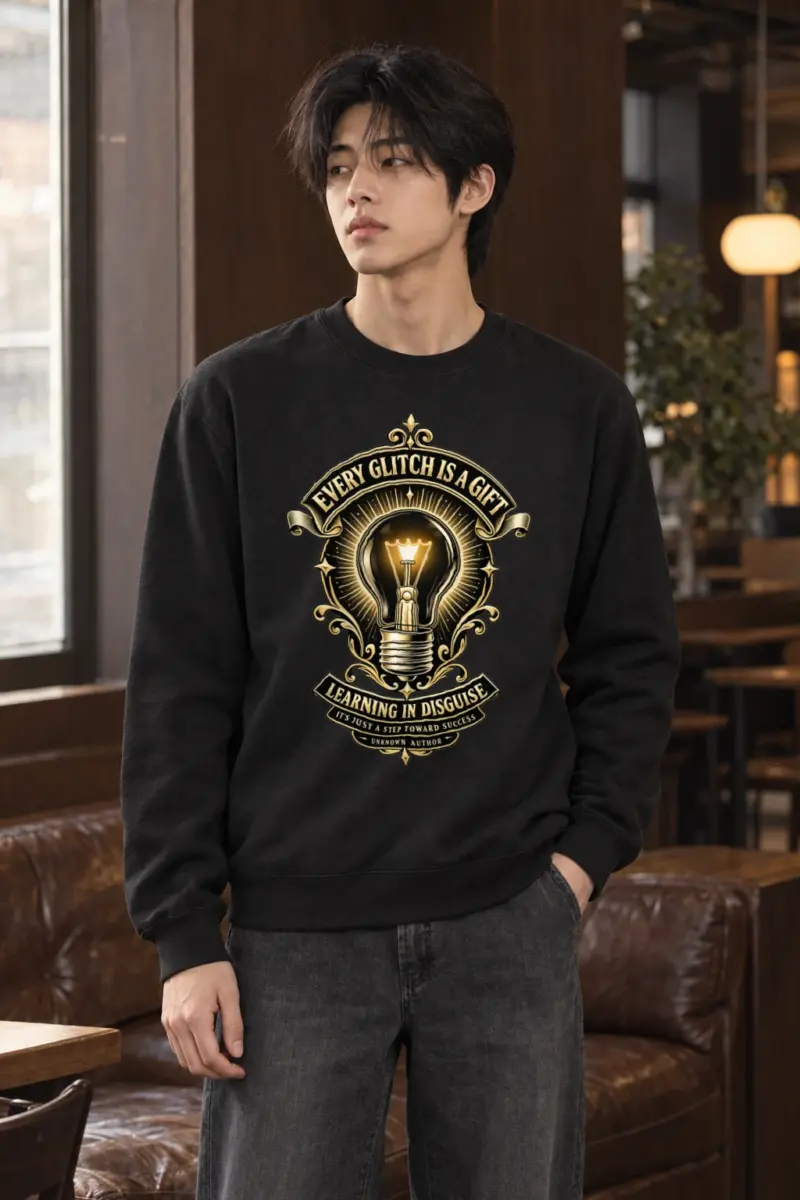 "Glitch Is A Gift" Heavy Blend Unisex Crewneck Sweatshirt