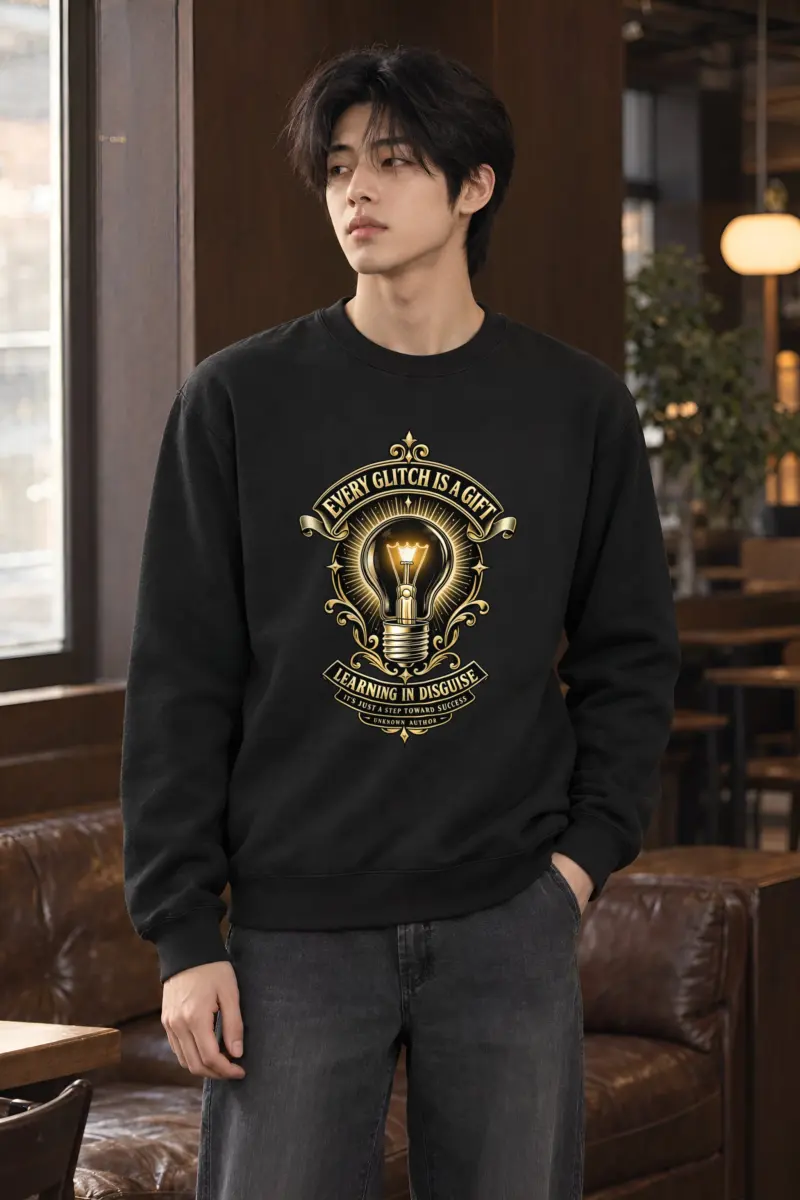 "Glitch Is A Gift" Heavy Blend Unisex Crewneck Sweatshirt
