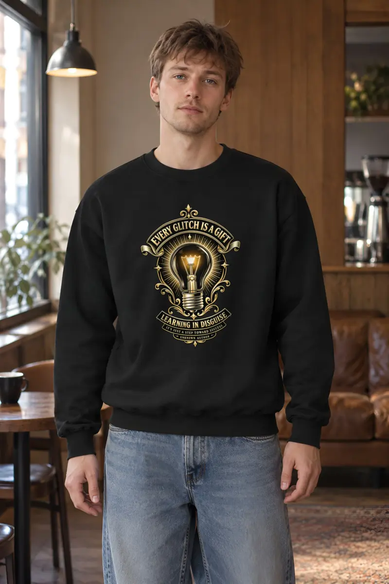 "Glitch Is A Gift" Heavy Blend Unisex Crewneck Sweatshirt