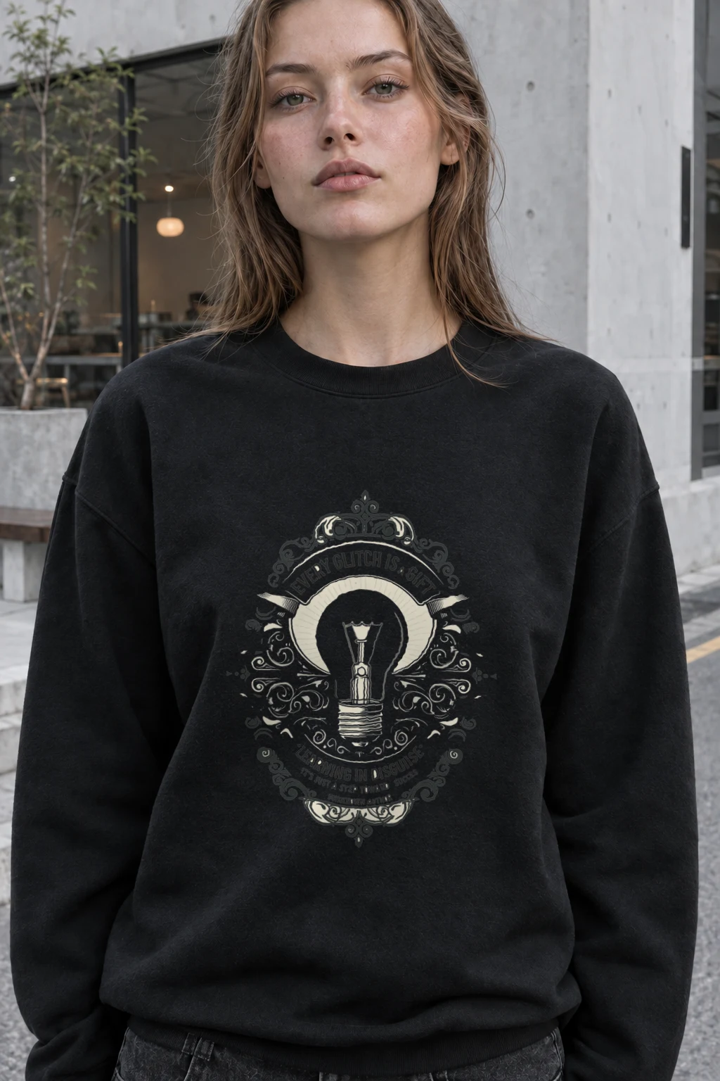 "Glitch Is A Gift" Heavy Blend Unisex Crewneck Sweatshirt | Gildan 18000