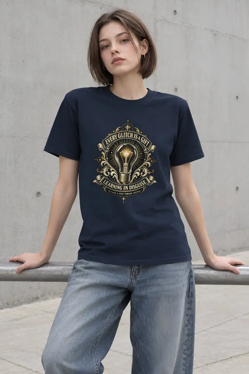 "Glitch Is A Gift" Heavyweight Unisex Crewneck T-shirt
