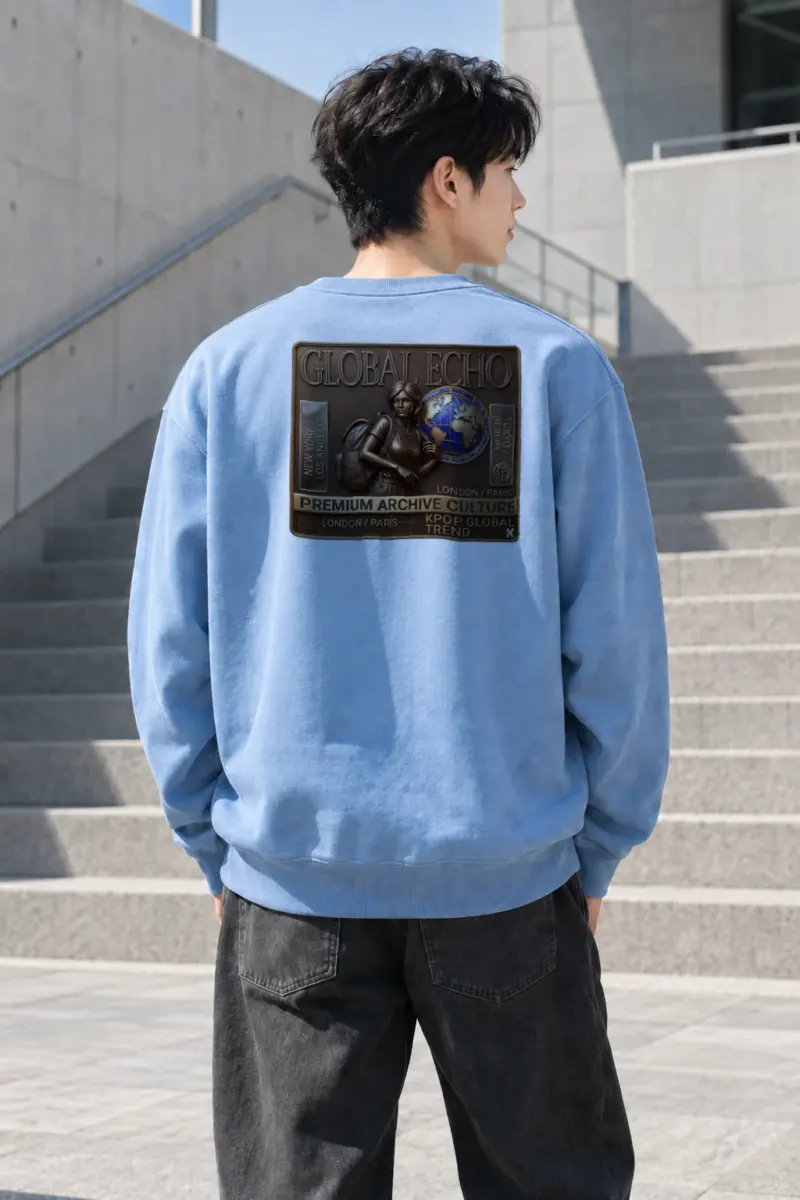 "Global Echo" Heavy Blend Unisex Crewneck Sweatshirt | Gildan 18000