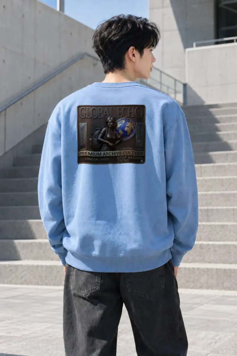 "Global Echo" Heavy Blend Unisex Crewneck Sweatshirt | Gildan 18000