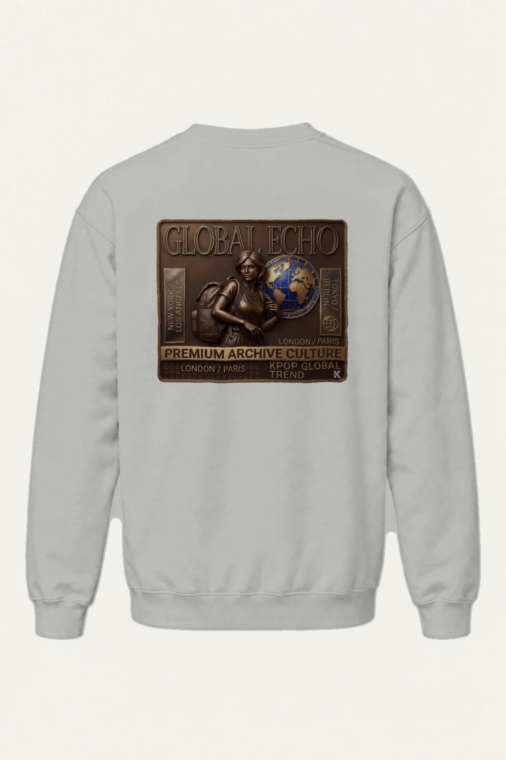 "Global Echo" Heavy Blend Unisex Crewneck Sweatshirt | Gildan 18000