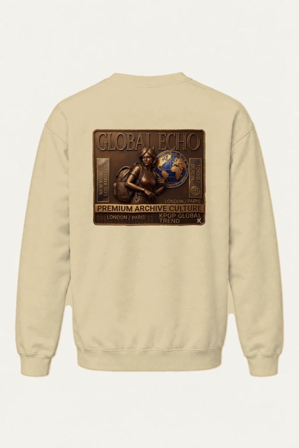 "Global Echo" Heavy Blend Unisex Crewneck Sweatshirt | Gildan 18000