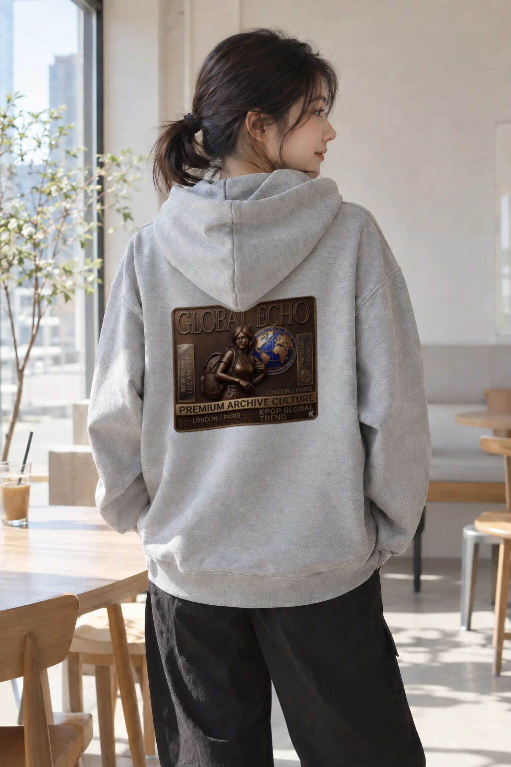 "Global Echo" Heavy Blend Unisex Pullover Hoodie | Gildan 18500