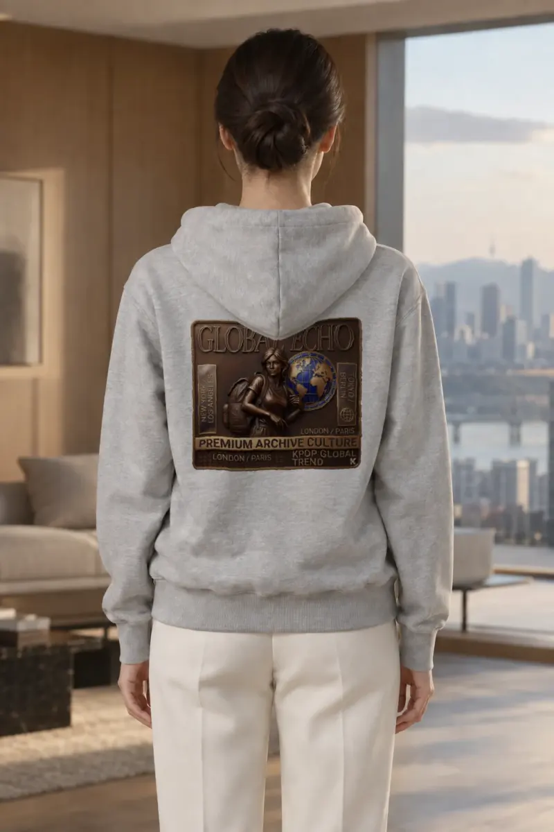 "Global Echo" Heavy Blend Unisex Pullover Hoodie | Gildan 18500