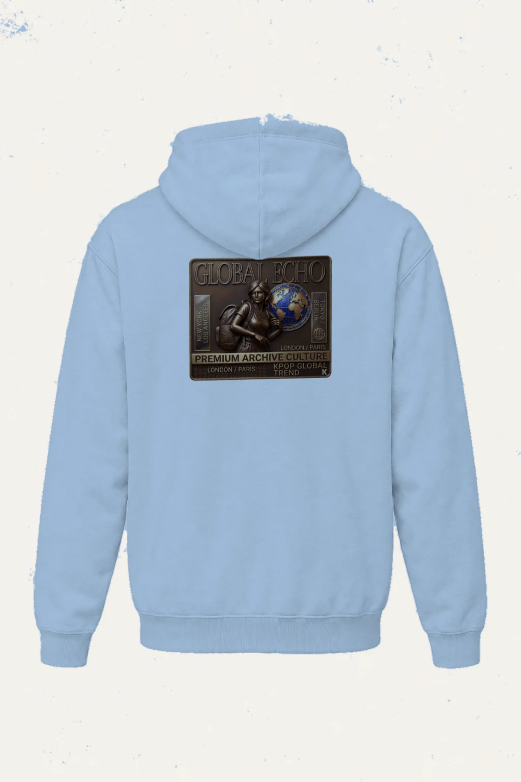 "Global Echo" Heavy Blend Unisex Pullover Hoodie | Gildan 18500