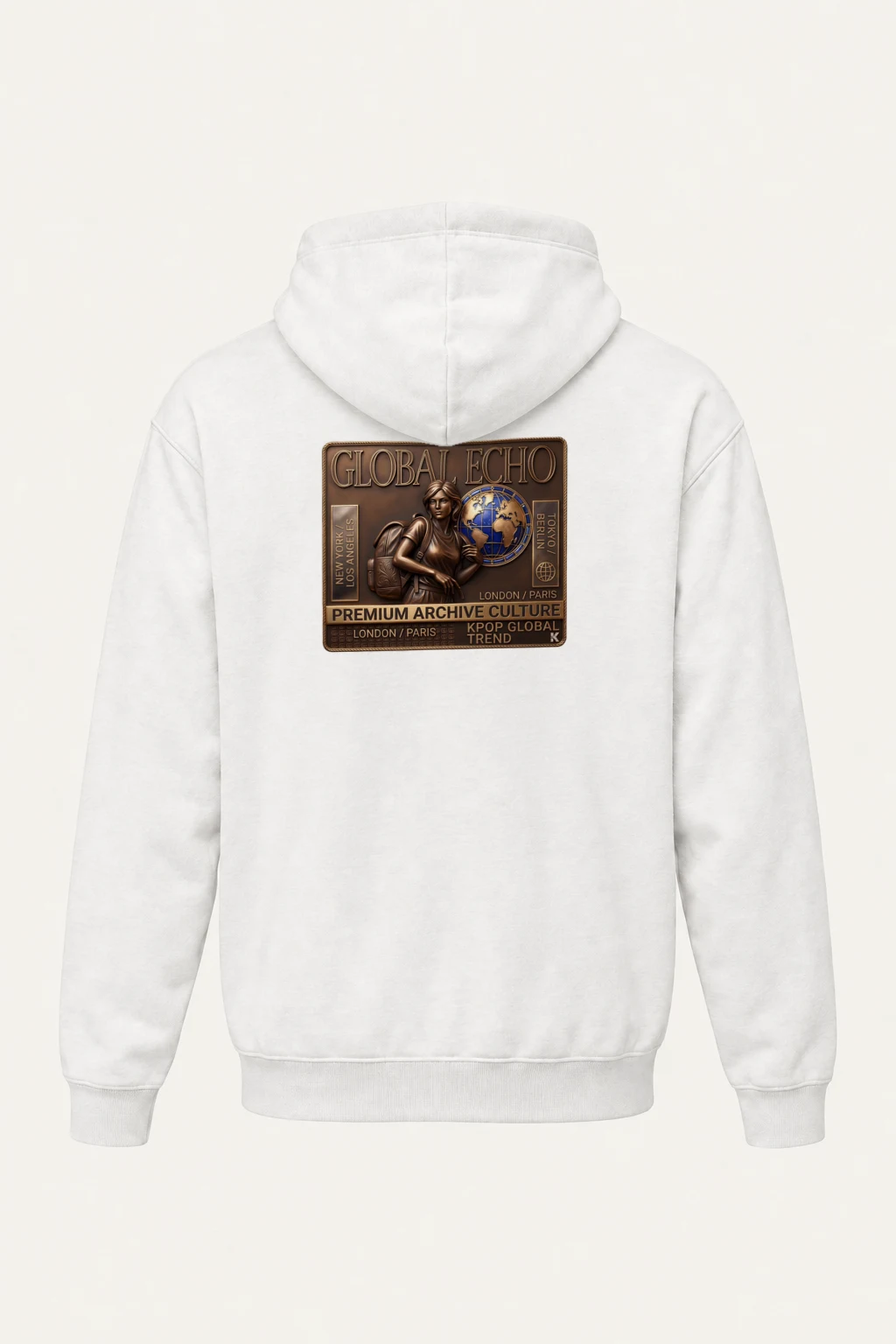 "Global Echo" Heavy Blend Unisex Pullover Hoodie | Gildan 18500