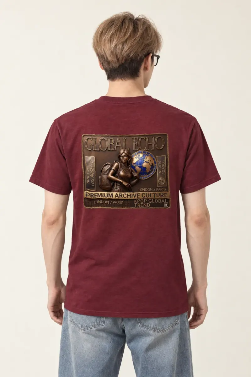 "Global Echo" Heavyweight Unisex Crewneck T-shirt
