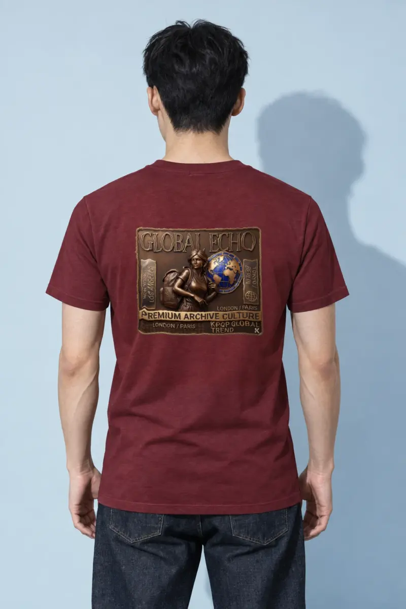 "Global Echo" Heavyweight Unisex Crewneck T-shirt