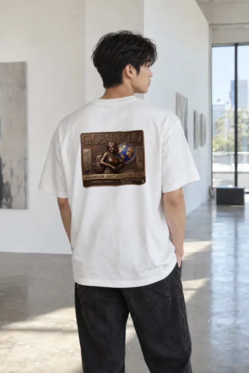 “Global Echo” Heavyweight Unisex Crewneck T-shirt | Gildan 5000