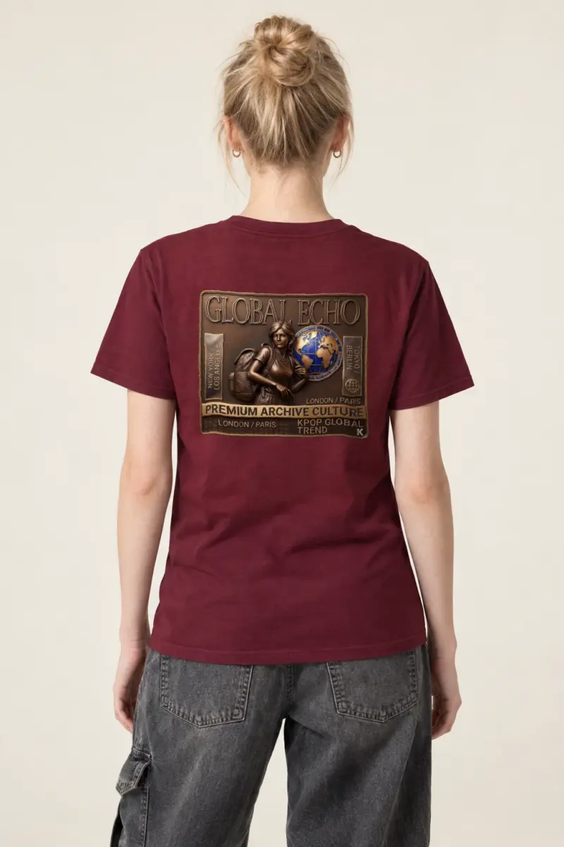 "Global Echo" Heavyweight Unisex Crewneck T-shirt