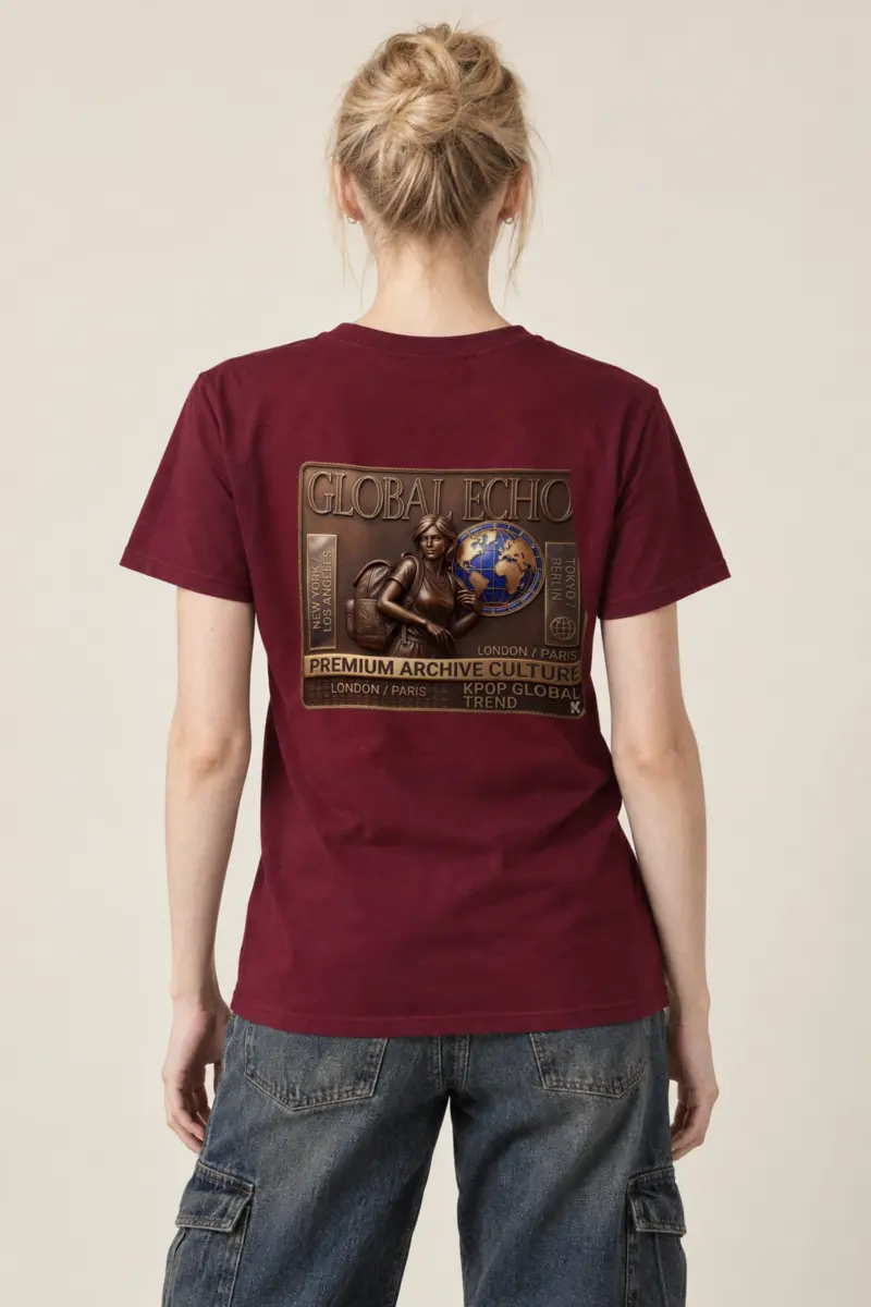"Global Echo" Heavyweight Unisex Crewneck T-shirt