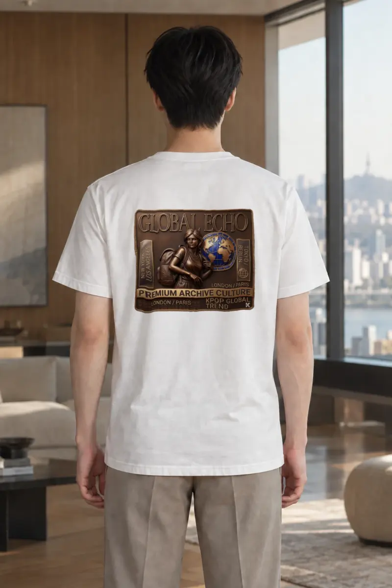 "Global Echo" Heavyweight Unisex Crewneck T-shirt | Gildan 5000
