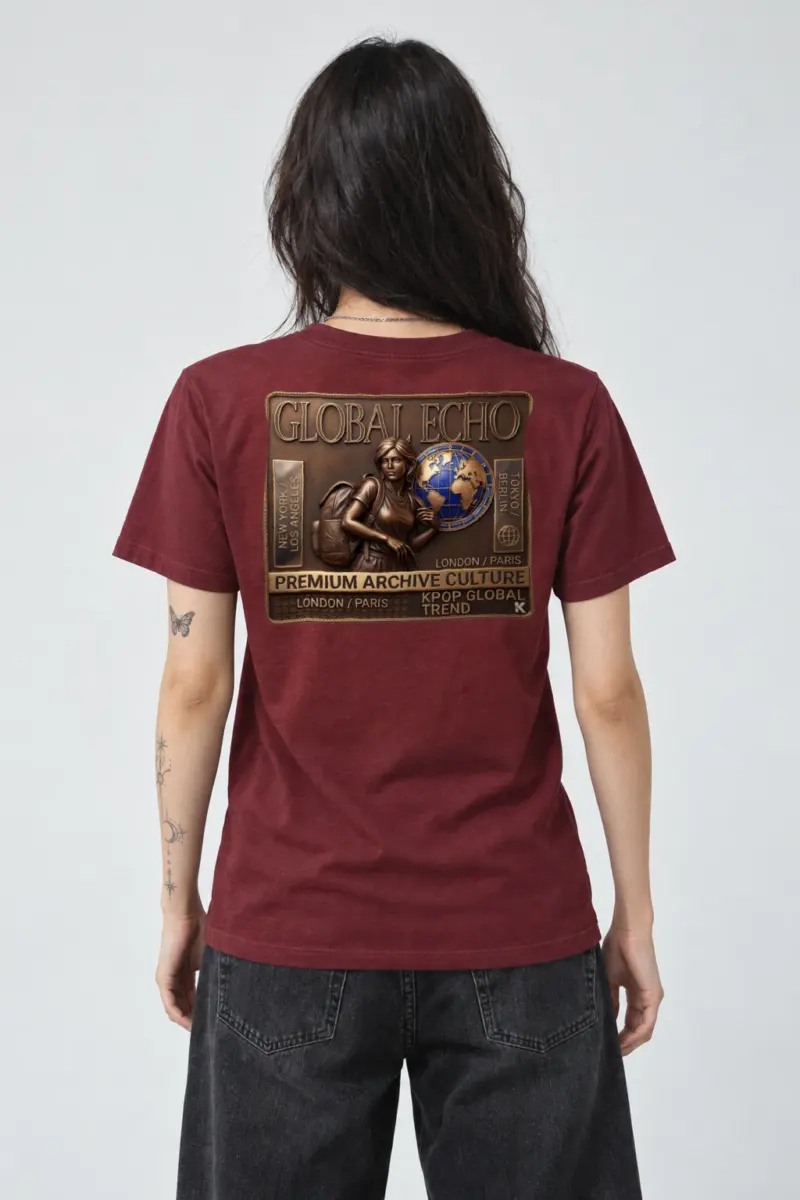 "Global Echo" Heavyweight Unisex Crewneck T-shirt