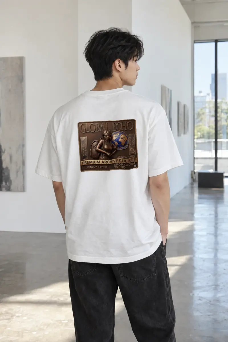 "Global Echo" Heavyweight Unisex Crewneck T-shirt | Gildan 5000