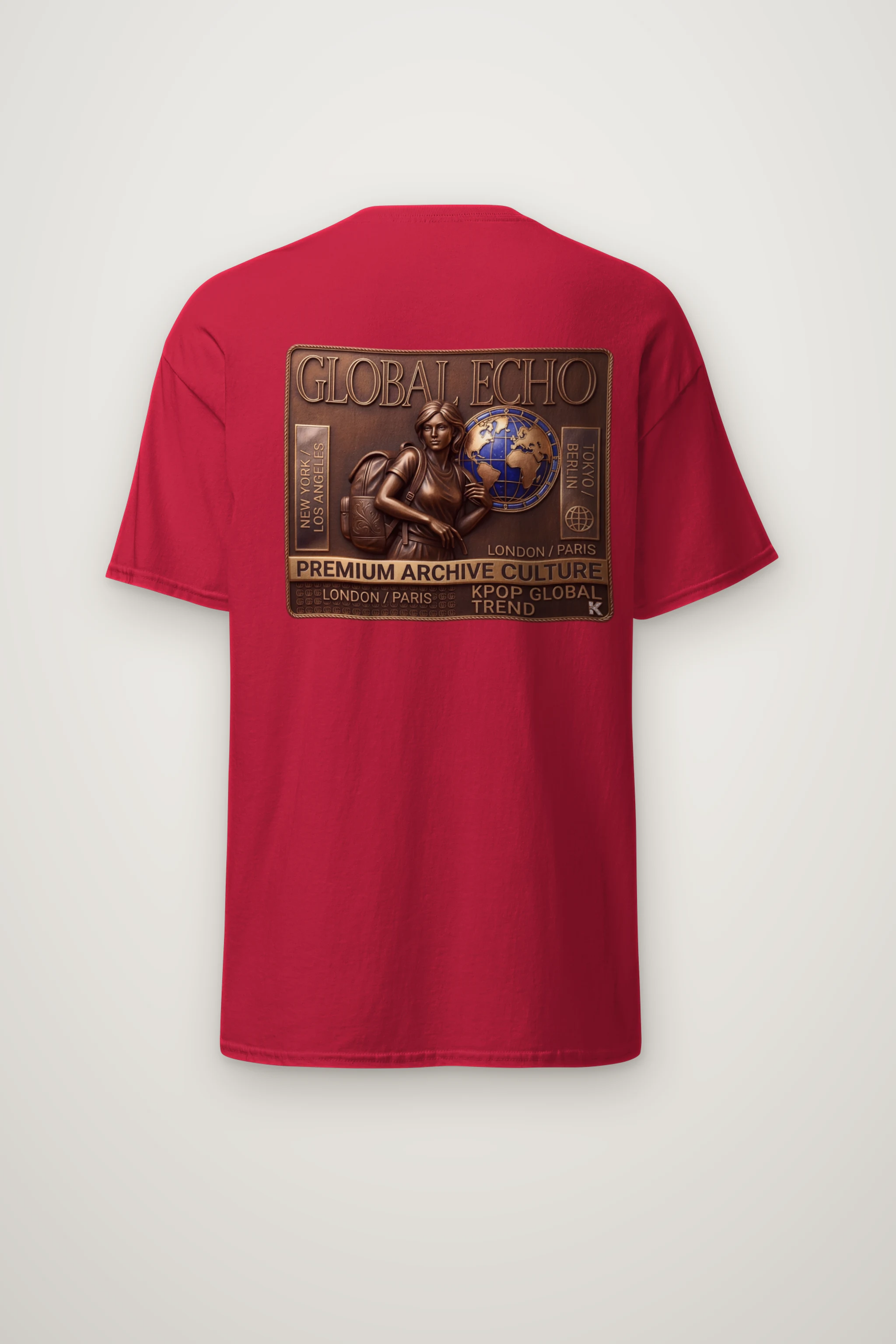 "Global Echo" Heavyweight Unisex Crewneck T-shirt