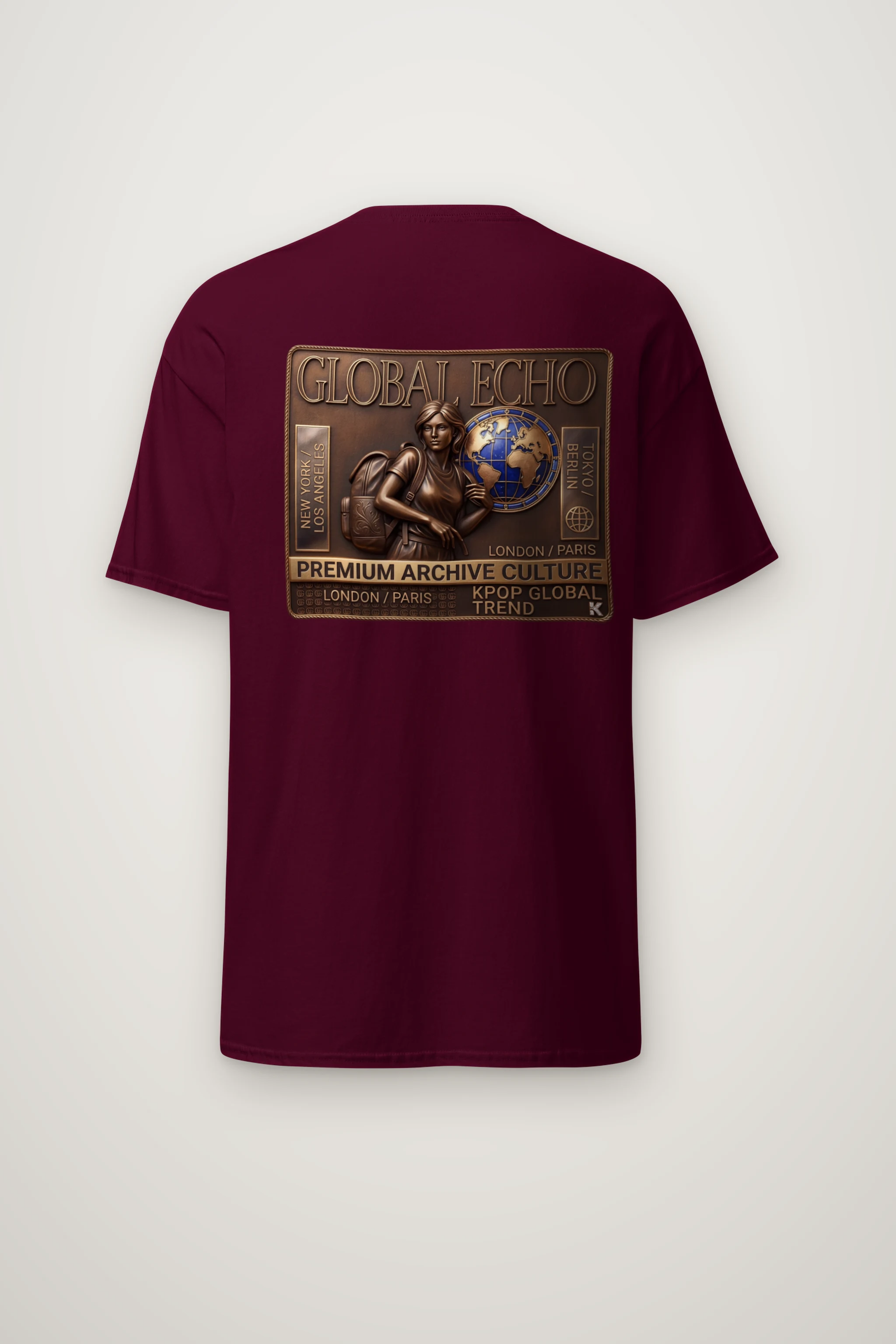 "Global Echo" Heavyweight Unisex Crewneck T-shirt