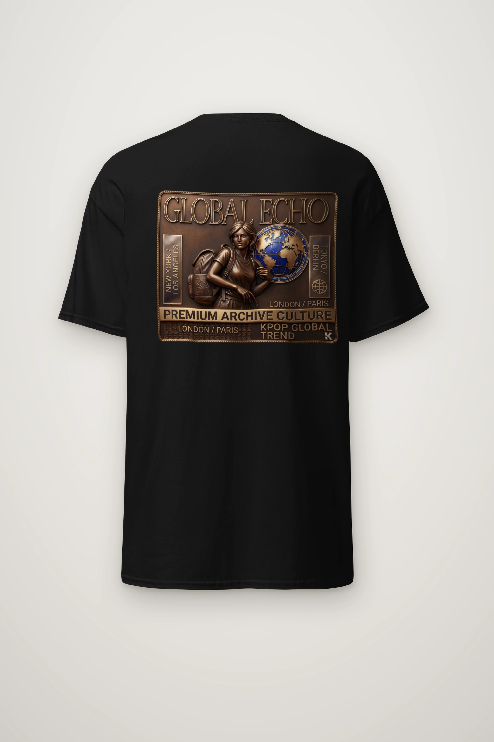 "Global Echo" Heavyweight Unisex Crewneck T-shirt