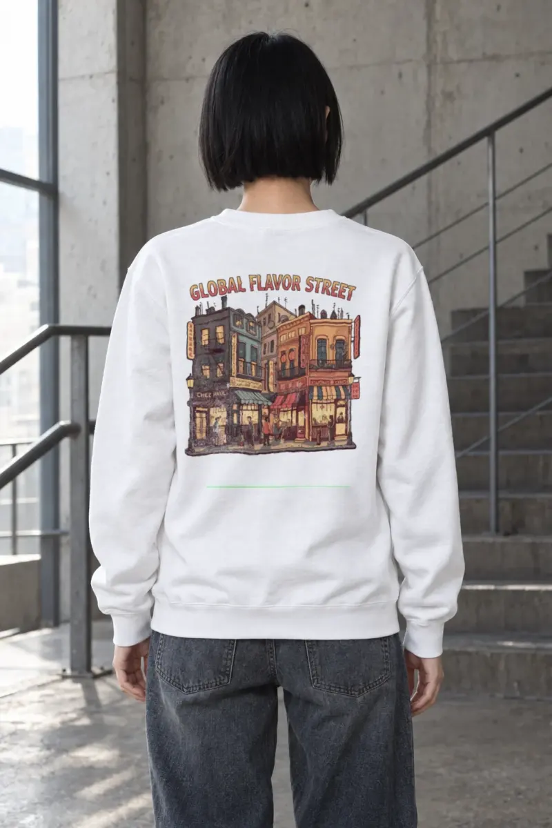 "Global Flavor Street" Heavy Blend Unisex Crewneck Sweatshirt | Gildan 18000