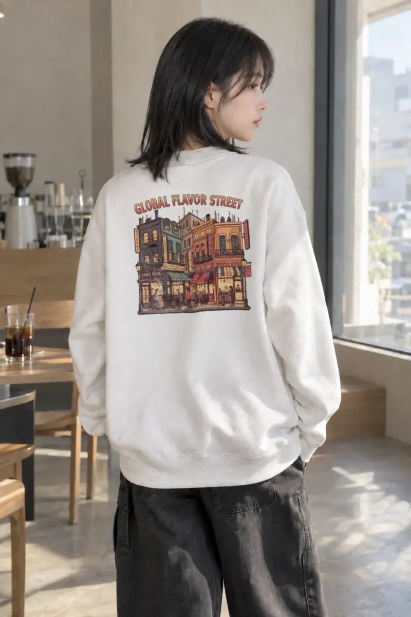 "Global Flavor Street" Heavy Blend Unisex Crewneck Sweatshirt | Gildan 18000