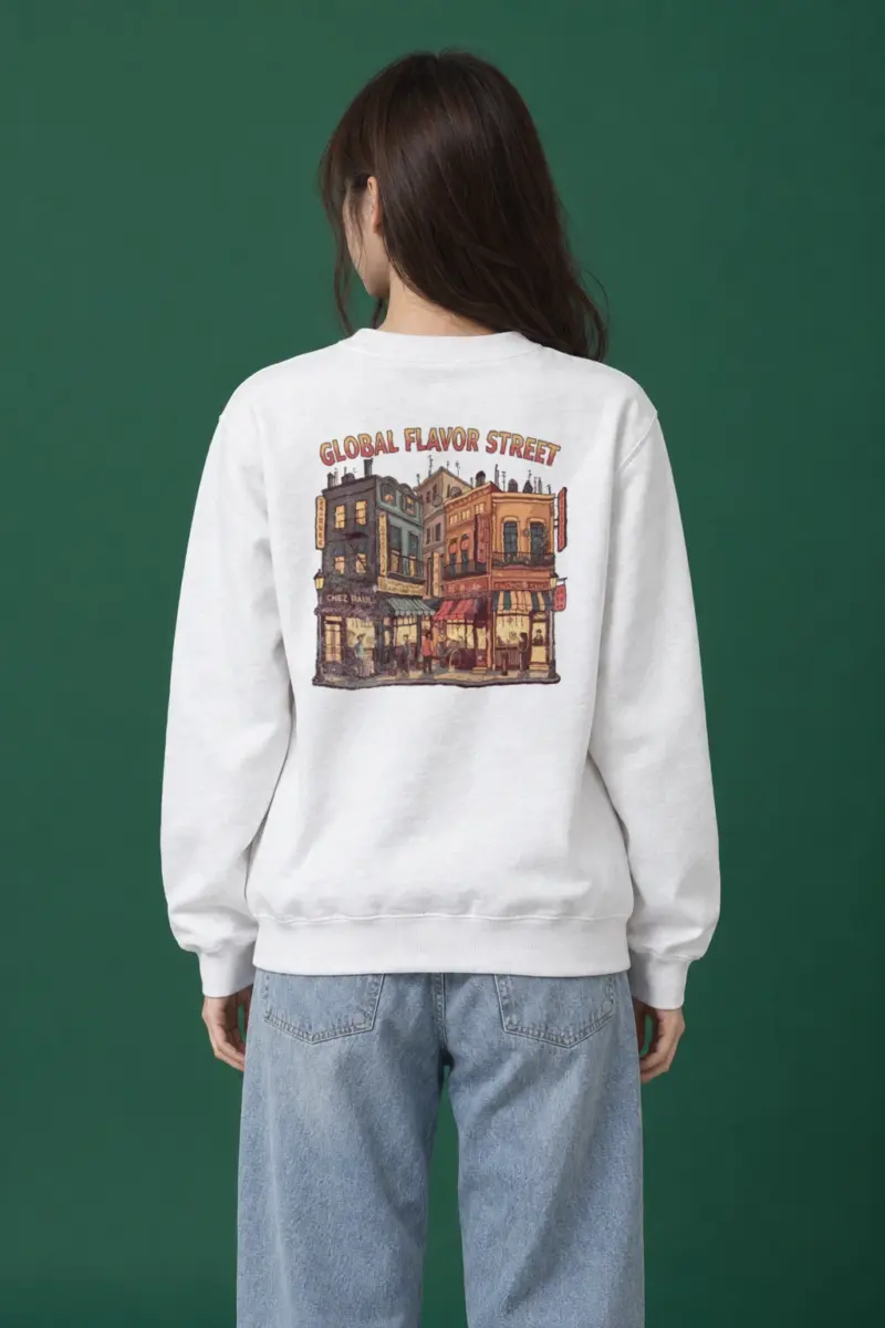 "Global Flavor Street" Heavy Blend Unisex Crewneck Sweatshirt | Gildan 18000