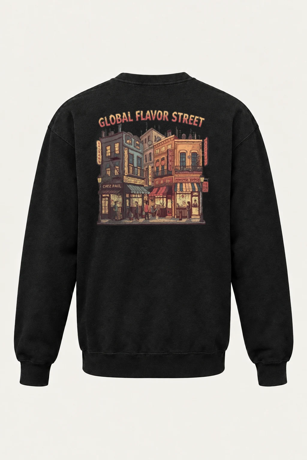 "Global Flavor Street" Heavy Blend Unisex Crewneck Sweatshirt | Gildan 18000